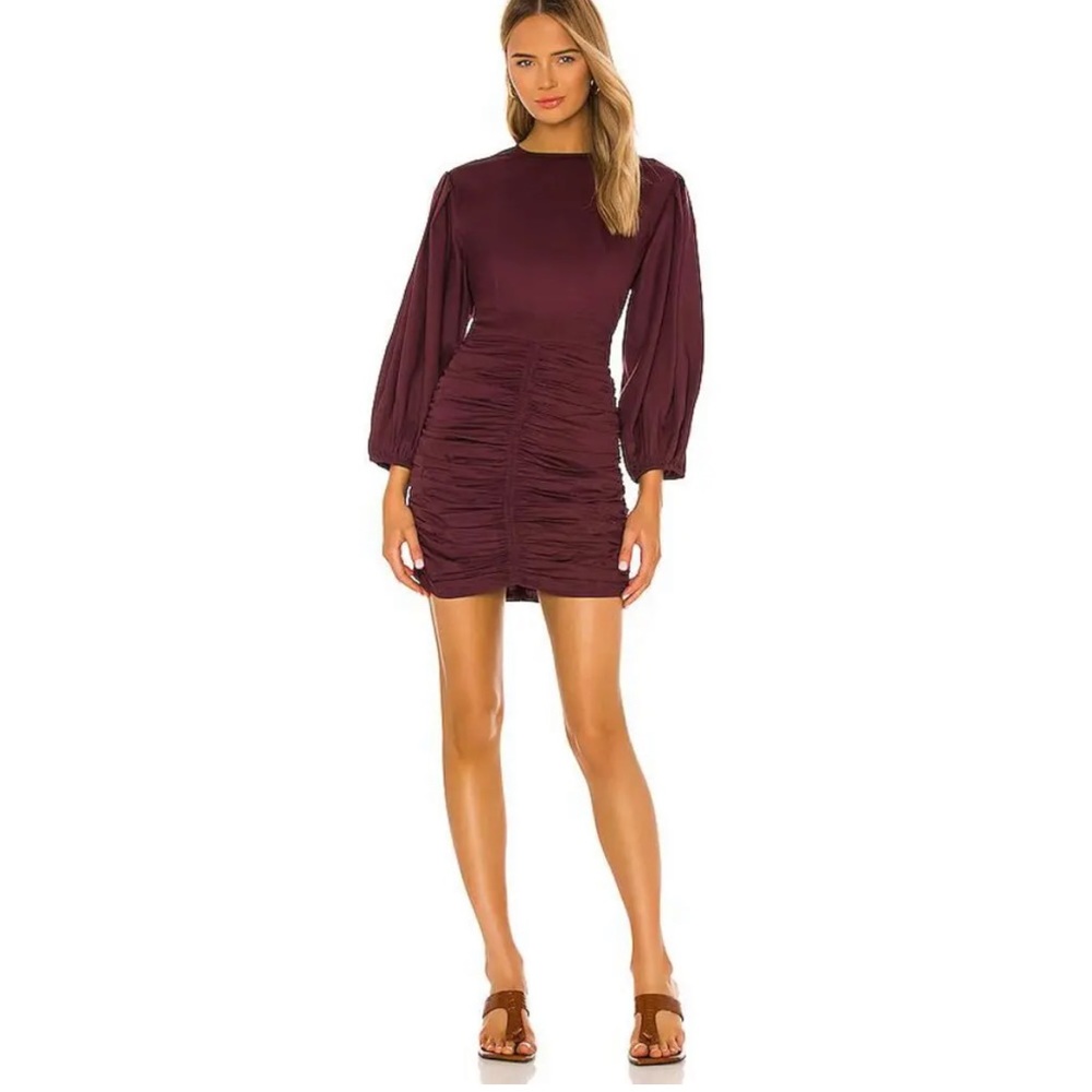 RHODE Sasha Dress in Wine XS